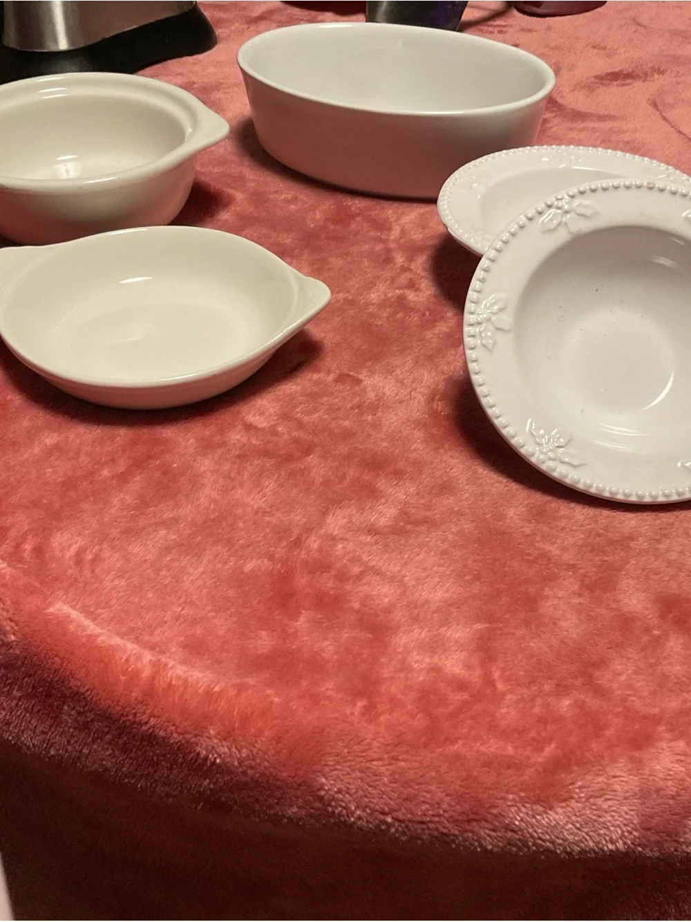 White Ceramic Serving Bowls - Versatile Home Dining Set